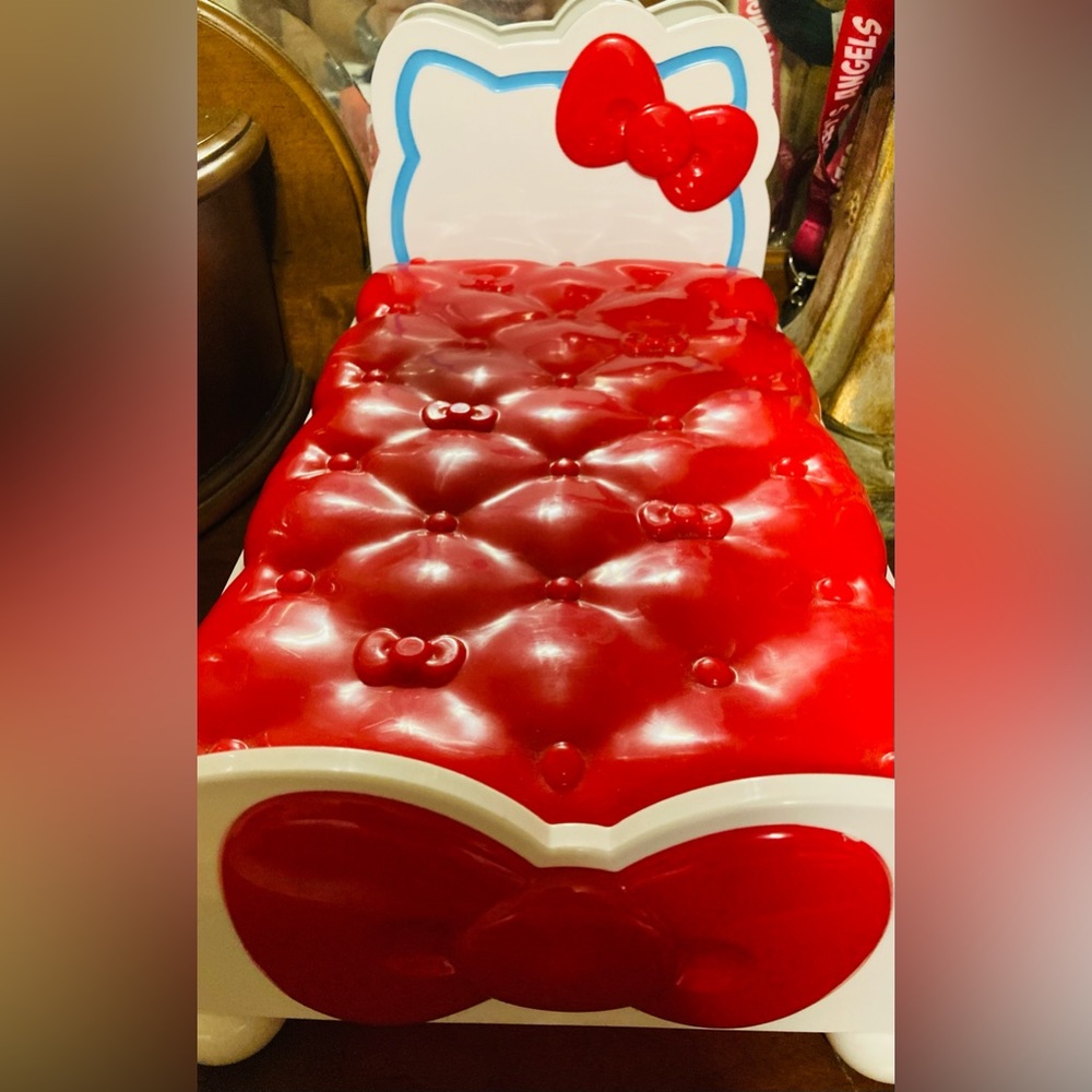 Hello Kitty Large Doll Bed 14” X 8” | Red Bow By Blip Toys Used